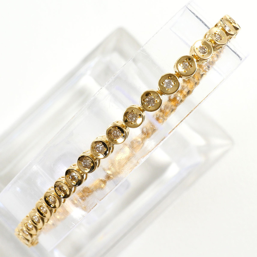 VINTAGE 18k Gold Diamond Charm Bracelet